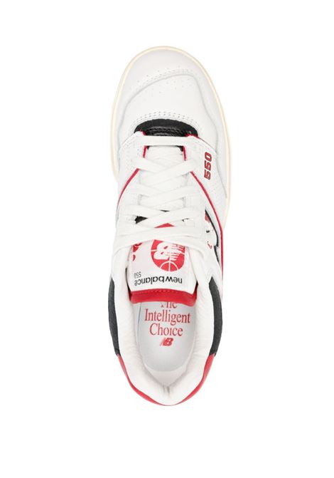 White and red 550 low-top sneakers - unisex NEW BALANCE | BB550VGAOFFWHTRD